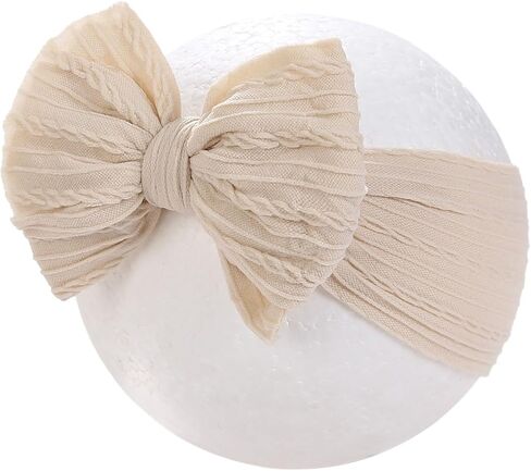 KIDOCHEESE Baby Headbands Super Stretchy Hair Bows Soft Nylon Hairbands Handmade Hair Accessories for Newborn Infant Toddlers in Saudi Arabia