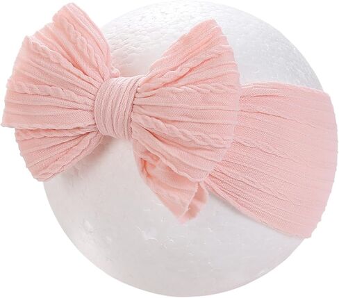KIDOCHEESE Baby Headbands Super Stretchy Hair Bows Soft Nylon Hairbands Handmade Hair Accessories for Newborn Infant Toddlers in Saudi Arabia