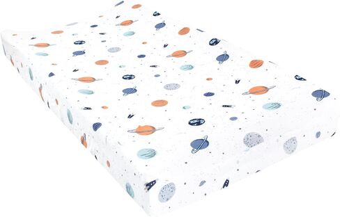 Hudson Baby Unisex Baby Changing Pad Cover, Space, One Size in Saudi Arabia
