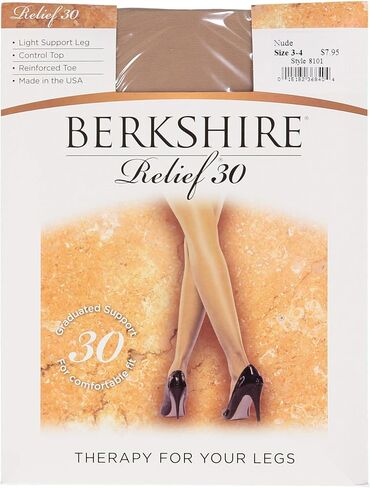 Berkshire womens Relief Light Support Control Top Pantyhose 8101-30 Denier in Saudi Arabia