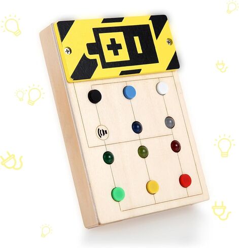 لوحة مشغولة LED من asweets Montessori للأطفال الصغار مع طنين، لوحة خشبية مشغولة مع مفاتيح إضاءة LED، ألعاب التوحد الحسية، ألعاب سفر للأطفال، هدايا للأطفال لعيد الميلاد وعيد الميلاد in Kuwait