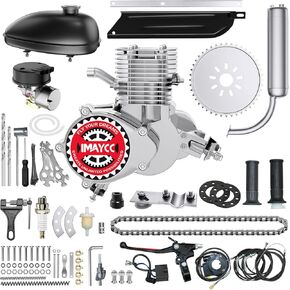 IMAYCC 100cc Bicycle Engine Kit 2 Stroke Motorized Bike Motor Kit for 26" to 28" Bicycles Petrol Gas Powered Bicycle Motor Kit (Black)