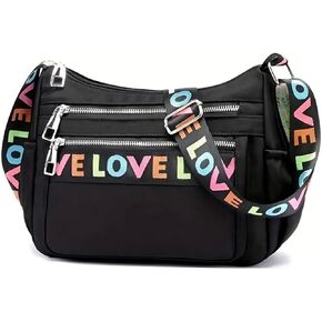 Women Love Shoulder Bag Multi Pocket Crossbody Bags Travel Daily Work Purses Handbag