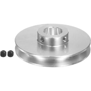 HARFINGTON V-Type Pulley 8mm Bore 58mm Outer Dia Single Groove Aluminum Alloy for 3-5MM PU Round Belt Motor Shaft Drilling Machine