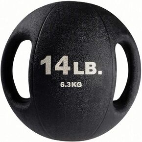 Body-Solid Heavy-Duty Exercise Medicine Balls with Dual Handles, Durable Non Slip Rubber Grip Medicine Ball for Weights Training, Weightlifting & Core Workouts.