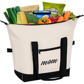 Jumbo Insulated Cooler Bag, Premium Reusable 38L Soft Cooler Bags, Collapsible Cooler Leak Proof Portable Thermal Bags for Groceries Beach Travel Picnic Camping