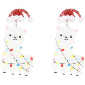 Christmas Earrings for Women Cute Gingerbread Man Elf Fawn Charm Earrings Acrylic Fashion Christmas Tree Cat Dinosaur Funny Earrings Xmas Party Favors Decor Accessories in Kuwait