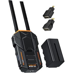 Lemorele Wireless Video Transmission System HDMI Loopout Wireless Video Receiver with 1 * 4400 mAh Batteries for Photography, Videography, Cinematography