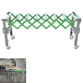 Adjustable Roller Conveyor, Adjustable Conveyor System Table with Scale Display, Portable Flexible and Extendable Rotating Conveyor Belt…