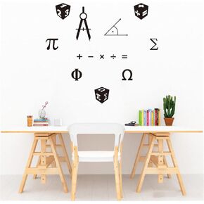Funny Math Wall Decal-Unique Vinyl Wall Art for Positive Vibes - Inspiring Quote Sticker for Home, Kids Room, Classroom, Playroom, Office, or Bedroom. Perfect for Enthusiasts (Black-JZY051-π)