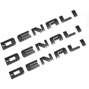 Yoaoo 3Pack OEM Black Denali Nameplate Emblems Hd Badges Compatible with Yukon Sierra Terrain Glossy Shiny