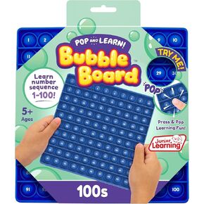 Junior Learning 100s Bubble Board, Multicolor (JL676), 8" x 8"