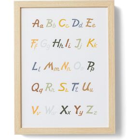Petal Lane Kids ABC Wall Decor - Framed Canvas Wall Art Baby Room Decor - 12 Nursery Wall Decor Designs Available - Girl and Boy Kids Wall Art - ABC Wall Decor (Alphabet)