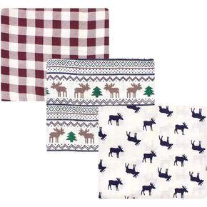 Little Treasure Unisex Baby Cotton Muslin Swaddle Blankets, Moose Sweater, One Size