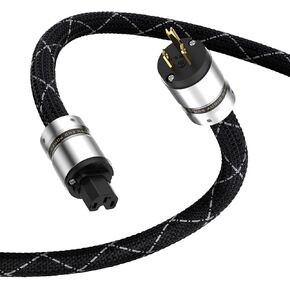 Tertullus Audiophile Power Cord 125V 15A 12AWG HiFi Power Cable AC Power Cord with US Connector Plug(1M / 3.28FT)