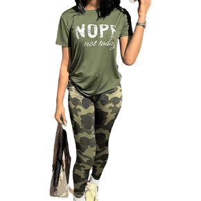 TOPONSKY Women Two Piece Workout Outfits Sports Long-Pants & Short-Top Sets