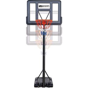 AWII Sports Basketball Hoop Outdoor 10ft Adjustable, Portable Basketball Hoop Goal System with 44 Inch Shatterproof Backboard for Kids Youth Adults Play in Backyard/Courts/Indoor