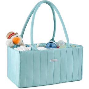 منظم علبة حفاضات الأطفال من كلير وورلد، سلة تخزين الحضانة، هدية لاستحمام الطفل، منظم علبة السيارة، منظم تخزين الطفل للحفاضات ومستلزمات الأطفال حديثي الولادة، أخضر شاحب in Kuwait