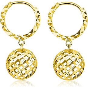 Solid 18k Gold hoop Earrings Dangle for Women, Dainty Tiny Hollow Teardrop Real Gold Hoop Earrings for Girls Real Gold, Pure Gold With Certificate Fine Bride Jewelry Gift for Wedding Prom Party