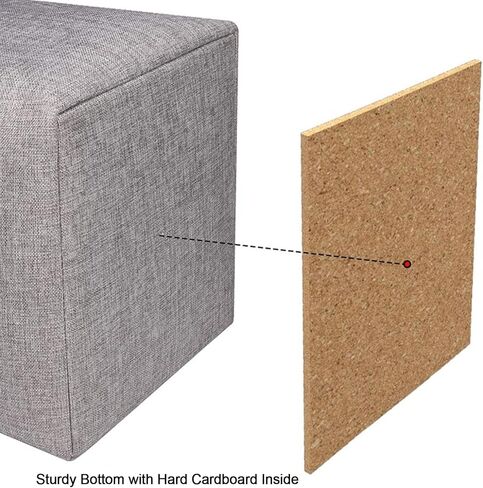 Univivi سلة صناديق تخزين قابلة للطي مقاس 13 × 13 مكعبات تخزين [4 عبوات] مع مقابض قوية سلال تخزين من القماش الرمادي سلال تنظيمية in Kuwait