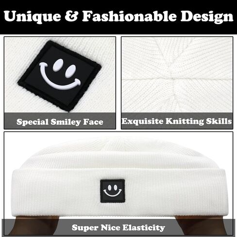 إمرأة قبعة القبعات للنساء قبعات متماسكة للنساء قبعات الشتاء للنساء وجه مبتسم قبعة رجل قبعة صغيرة قبعة مكبلة in Kuwait