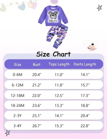 Toddler Baby Girl Clothes Cute Graphic Long Sleeve Sweatshirt Camouflage Pants Sweatsuit Infant Fall Winter Outfits in Saudi Arabia