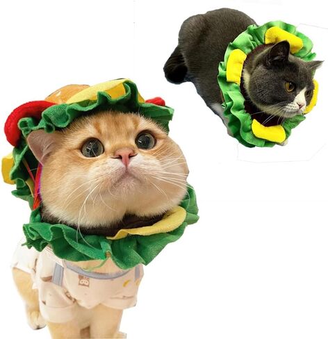 ANIAC Chef Dog Costume for Small Dog Funny Pet Clothes with Cook Hat and Navy Pet Collar Set White Cat Outfit for Halloween Cosplay Dressing Up (Small) in Saudi Arabia