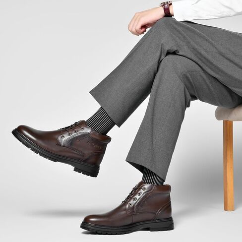 Chukka Boots Boots for Men Casual Boots Motorcycle Combat Ankle Boots Black Boots in Kuwait