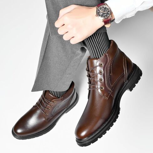 Chukka Boots Boots for Men Casual Boots Motorcycle Combat Ankle Boots Black Boots in Kuwait