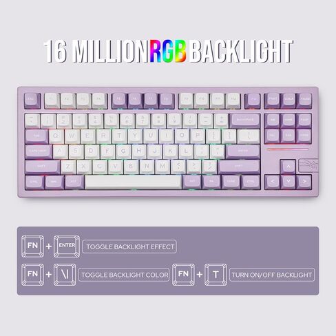 EPOMAKER x Feker Galaxy80 Gaming Keyboard, Aluminum Alloy Wireless Mechanical Keyboard, BT5.0/2.4G/USB-C Gasket-Mounted Keyboard, Hot Swappable, NKRO Creamy Keyboard (Black, Marble White Switch) in Kuwait