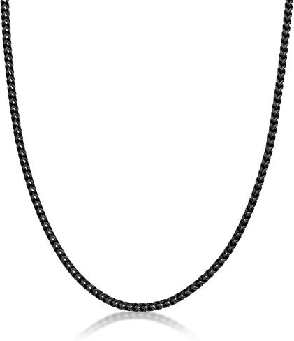 Metro Jewelry 22 to 24 Inches Long Thick Foxtail Chain Necklace and Bracelet Set for Men in Stainless Steel with Yellow Gold, Antique or Black Ion Plating 4 mm Wide Jewelry Set in Saudi Arabia