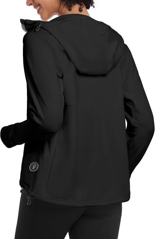 سترة جري نسائية شتوية خفيفة الوزن من الصوف الدافئ من Little Donkey Andy تسمح بالتهوية، سترة حرارية للتنزه سيرًا على الأقدام in Kuwait