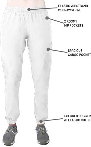 Green Town Women's Jogger Scrub Set Medical Nursing GT 4FLEX Top and Pant Solid Colors and Prints in Kuwait