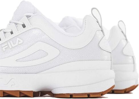 Fila Men's Disruptor II No-Sew Sneakers White/White/Gum 7.5 in Saudi Arabia