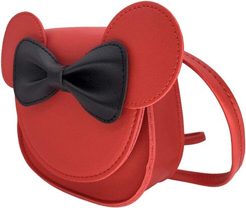 Little Girls Mini Crossbody Shoulder Bag Coin Purse Handbag with Cute Mouse Ear Bowknot in Kuwait