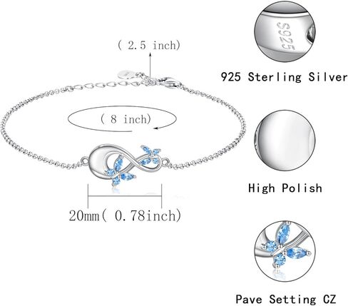 Sterling Silver Infinity Urn Bracelet for Ashes - S925 Teardrop Cubic Zirconia Cremation Keepsake Jewelry Gift for Women Loss Loved One in Kuwait