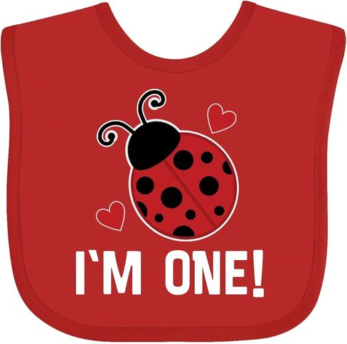 inktastic First Birthday Ladybug 1 Year Old Baby Bib in Saudi Arabia