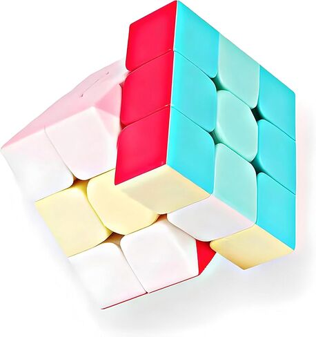 INTEGEAR Speed Cube 3x3 Stickerless with Stand and Tutorial – Easy Turning, Smooth Play, Durable Magic Puzzle Toy for Kids and Adults in Saudi Arabia
