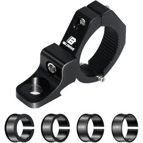 Belinous UTV Whip Light Mount, Aluminum Alloy UTV Light Bar Mounts, LED Whip Lights Bar Mounting Bracket, 360° Adjustable Flag Mount Fit on 1.5''/1.65'' /1.75''/1.85''/2'' Roll Bars (Black)