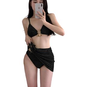AIBEARTY Women Sexy Off Shoulder Bandeau Two Piece Bikini Set Push Up Metal Ring High Waist Swimwear Bathing Suit