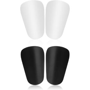 4pcs Extra Mini Soccer Shin Guards, 3.94x2.36in Comfortable Small Football Shin Pads Protective Equipment for All Ages Boys Girls Women Men Wear with Grip Socks