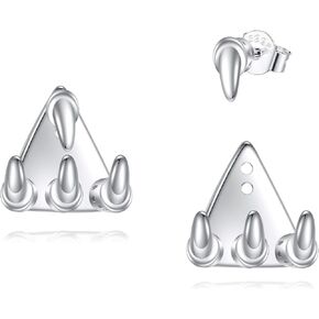 POPLYKE Claw Earrings for Women Sterling Silver Trendy Cubic Zirconia Ear Cuff Earrings Jewelry for Women in Kuwait