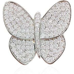 Crystal Rhinestone Butterfly Colorful Brooch Elegant Lapel Pins Dress Accessories Jewelry Gift for Women Girls