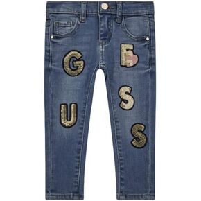 GUESS Girls' Stretch Denim Skinny Jeans with Sequins