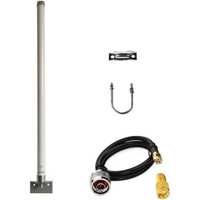 هوائيات واي فاي طويلة المدى في الهواء الطلق مجموعة كاملة 2.4 جيجا هرتز 5 جيجا هرتز لوحة خارجية اتجاهية واي فاي موسع هوائي لجهاز توجيه واي فاي / كاميرا لاسلكية / نقطة وصول واي فاي، كابل 5 متر، RP-SMA، SMA، عمود التثبيت in Kuwait