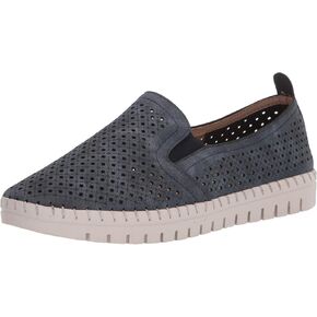 Easy Street Women's Fresh Twin Gore Slip On Sneaker, Grey, 8 Wide