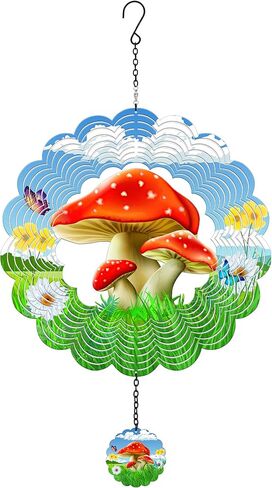 ديكور معلق في الهواء الطلق، ديكور حديقة خارجي، دوارات الرياح في الهواء الطلق الملونة بالون الهواء الساخن ديكور معلق، زخارف فنية ساحة حركية، هدايا فريدة للنساء - منطاد الهواء الساخن باللون الرمادي المصفر in Kuwait