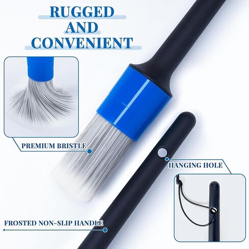 5 قطع من فرش تفصيل السيارة من bemece، 5 قطع من فرش التفاصيل بأحجام مختلفة، فرشاة تنظيف السيارة لتنظيف الجزء الخارجي والداخلي والعجلات والشعارات وخليج المحرك والجلد وفتحات الهواء in Kuwait