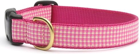 Up Country Pink Gingham Quick Release Dog Collar X-Large (18-24 Inches) - 1 In Width PKG-C-XL in Saudi Arabia