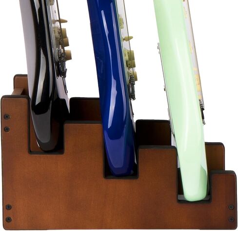 حامل جيتار متعدد، 3 حوامل، موفر للمساحة، حامل جيتار أرضي للعرض الأمامي، حامل جيتار متعدد مبطن للمنزل، الاستوديو، GS-2 (لـ 2 كهربائي + 1 صوتي) in Kuwait